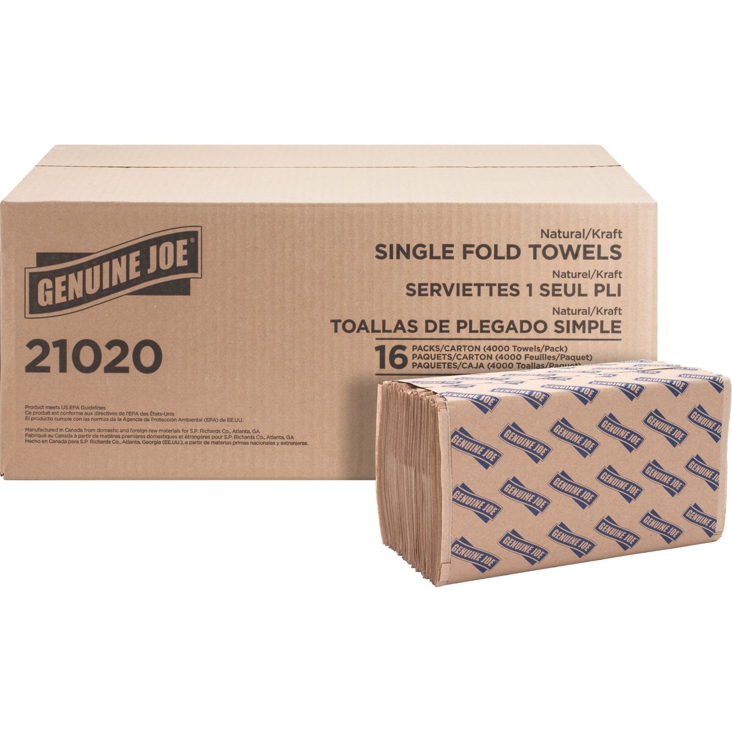 Single-Fold Value Paper Towels by Genuine Joe GJO21020