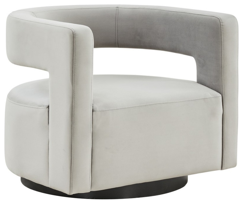 Safavieh Couture Edgar Velvet Swivel Chair   Transitional   Armchairs And Accent Chairs   by Safavieh  Houzz