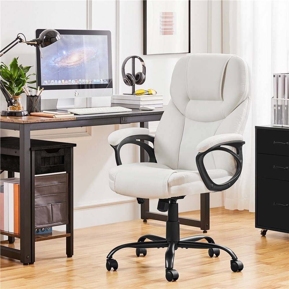 Yaheetech Faux Leather Executive Office Chair Big and Tall Computer Desk Chair   N/A