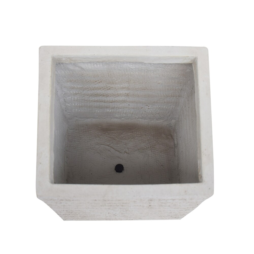 Kaden Square Riveted Lightweight Concrete Indoor/ Outdoor Planter by Christopher Knight Home