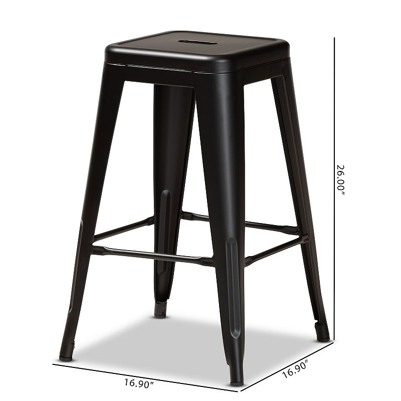 Baxton Studio Horton Counter Stool 4-piece Set