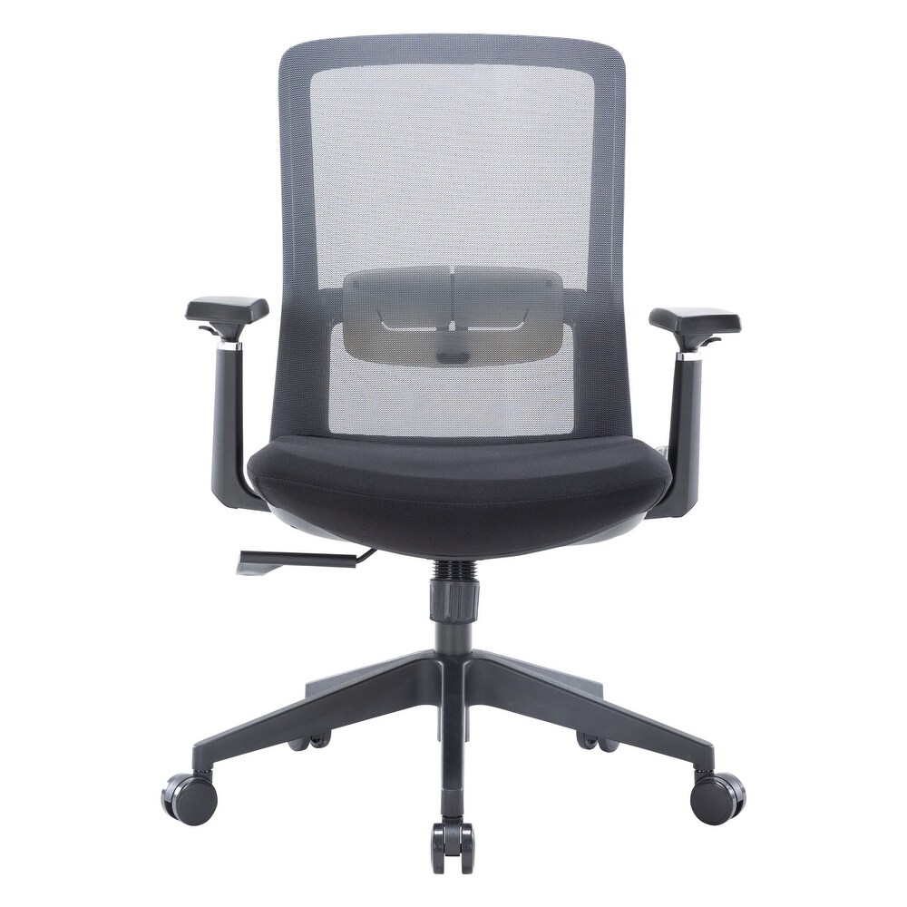 LeisureMod Ingram Modern Office Task Chair with Adjustable Armrests