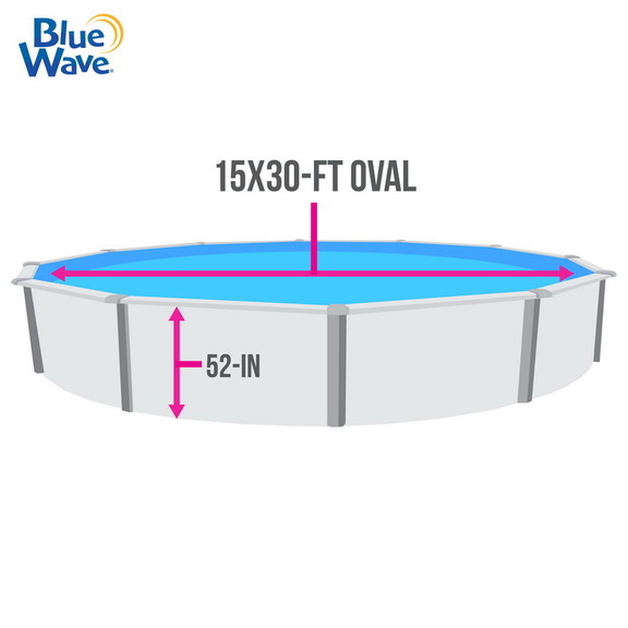 Blue Wave NL524 40 Pebble Cove 15x30 ft Oval Heavy...