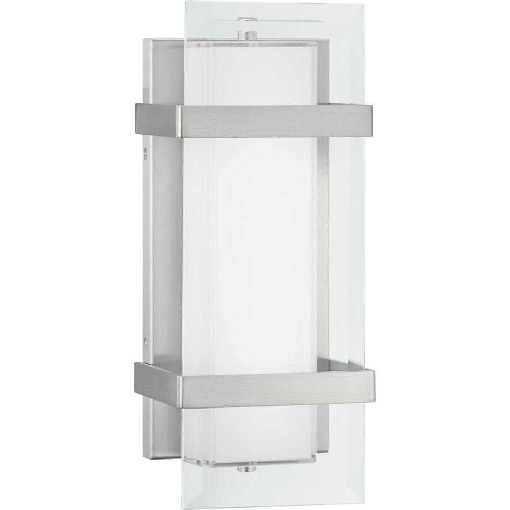 Progress Lighting Miter LED Collection Brushed Nickel 12-14 in. LED Wall Sconce P710061-009-30