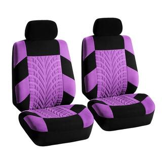 FH Group Polyester 47 in. x 23 in. x 1 in. Travel Master Full Set Car Seat Covers DMFB071115PURPLE