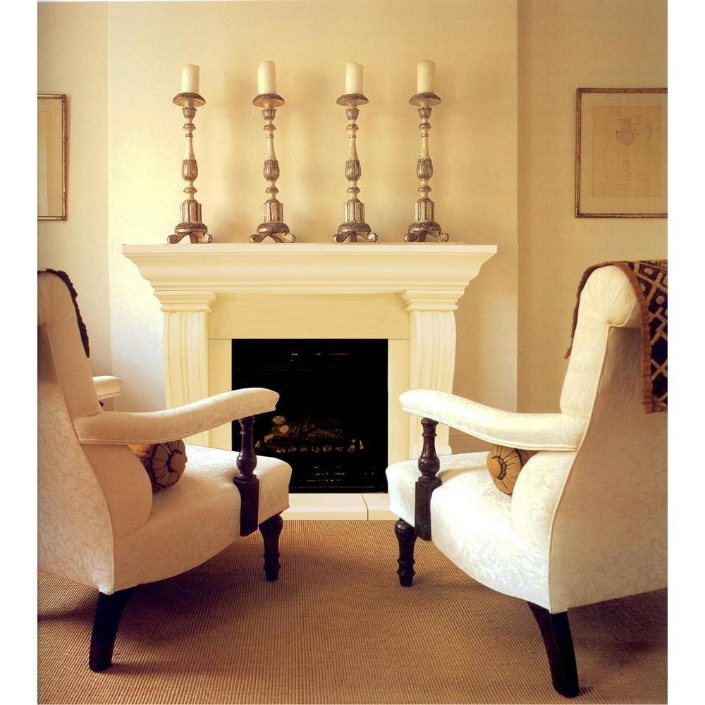 Historic Mantels Chateau Series Jordana 52 in. x 74 in. Cast Stone Mantel CJ14001