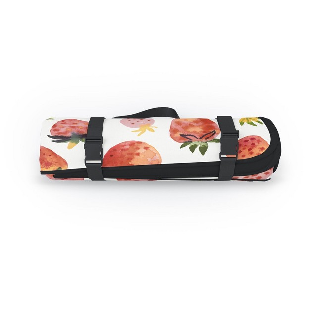 Ninola Design Strawberries Countryside Summer Picnic Blanket Deny Designs