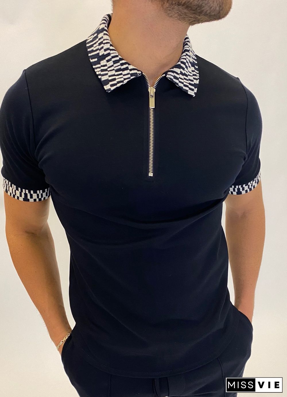 Black craftsman slim fit polo shirt