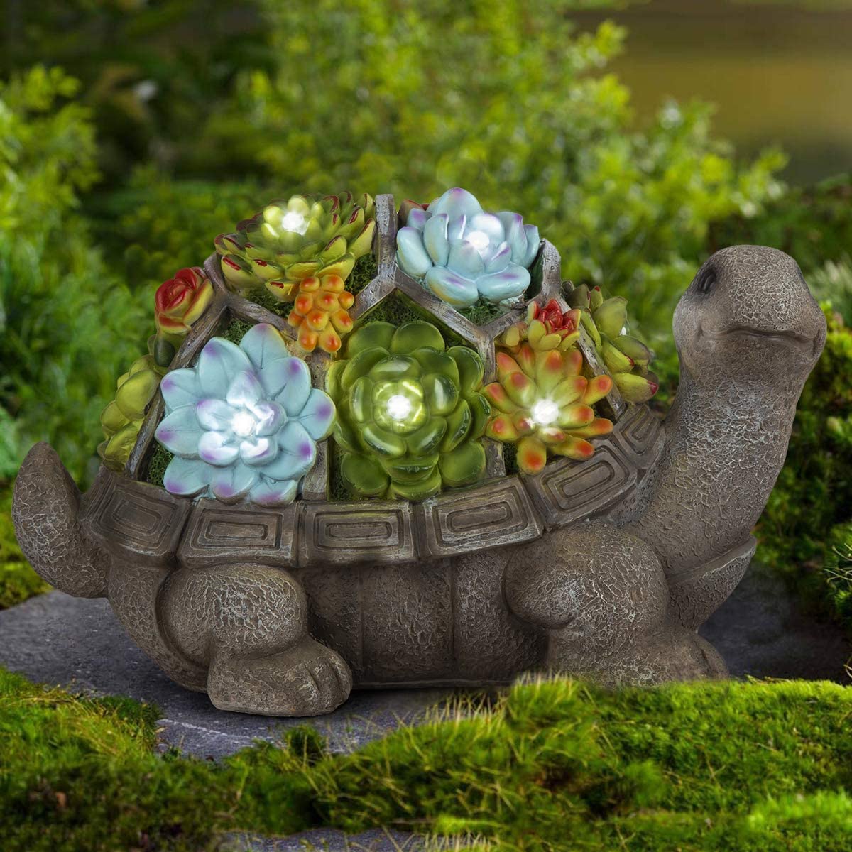 Gigalumi 7" Turtle Garden Statue