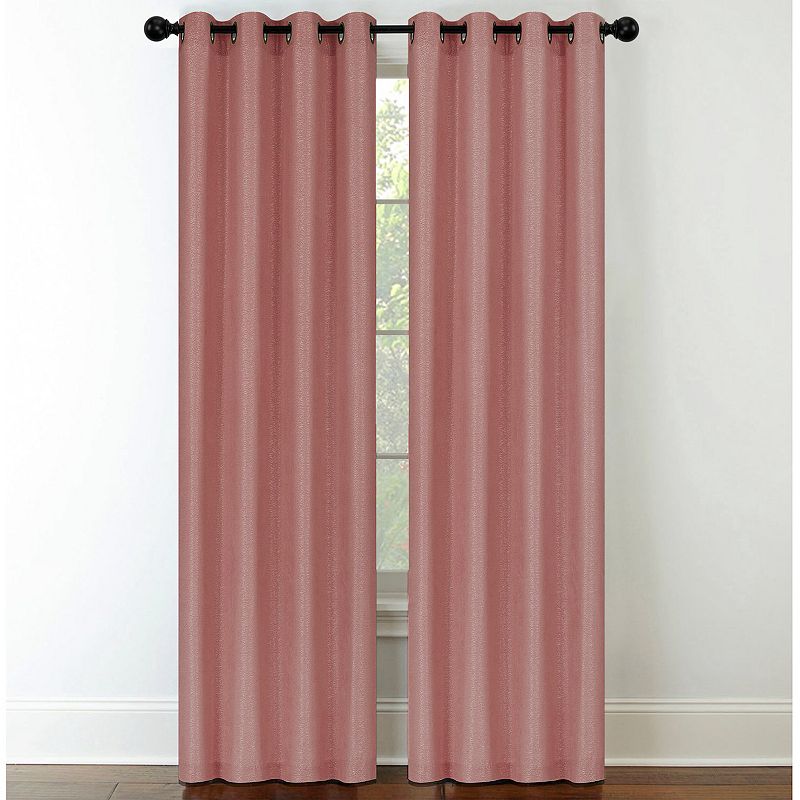 Kate Aurora 2 Piece Terry Slub Light Filtering Luxury Grommet Top Window Curtain Panels