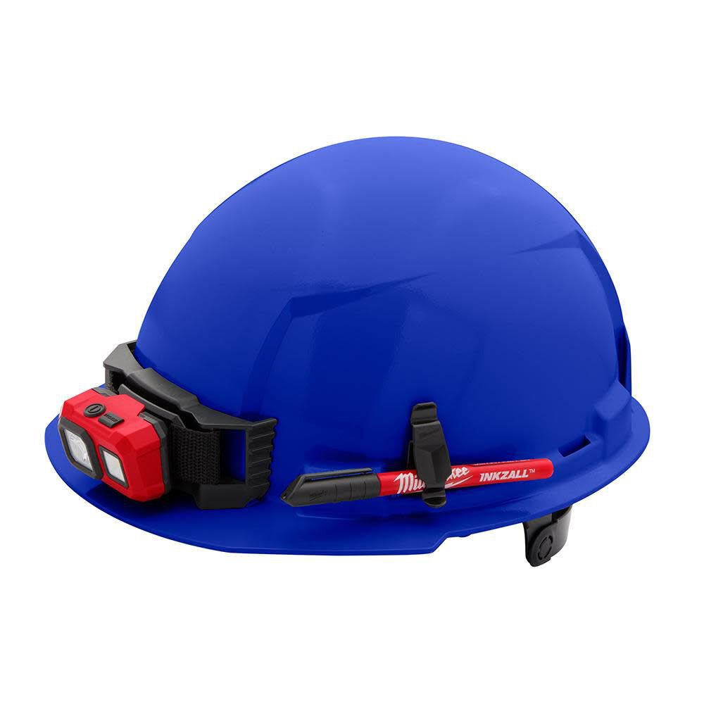 Milwaukee Blue Front Brim Hard Hat with 6pt Ratcheting Suspension Type 1 Class E 48-73-1124 from Milwaukee