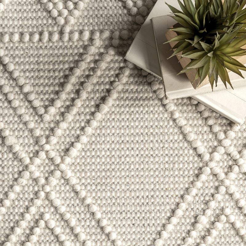 nuLOOM Contemporary Trellis Natti Wool Blend Rug