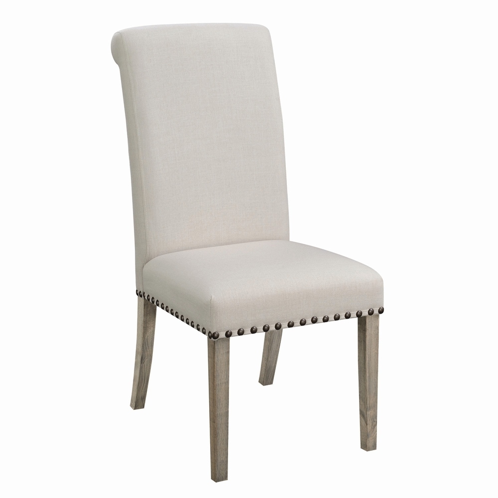 Coaster Furniture Salem Beige and Pine Upholstered Side Chairs (Set of 2)