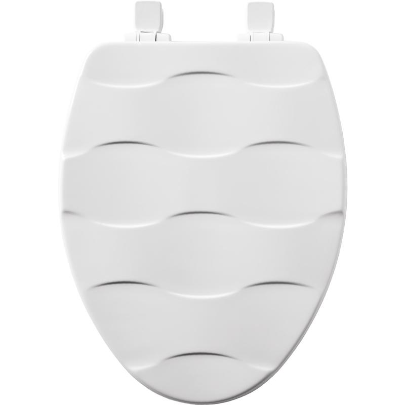 Mayfair Slow Close Elongated White Enameled Wood Toilet Seat