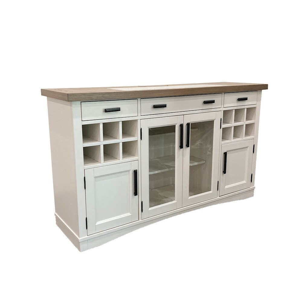 66 In. X 19 In. Buffet Server with Quartz Insert   66W x 19D x 38H