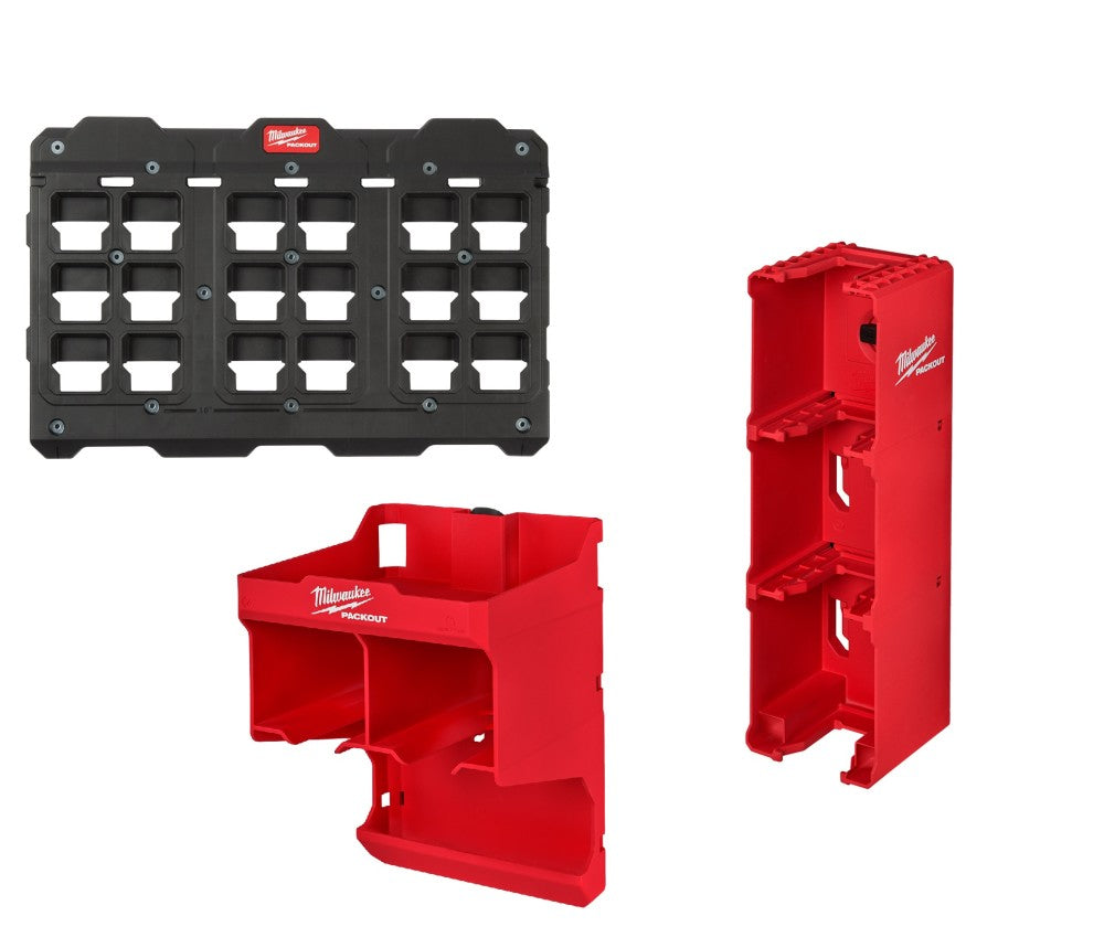 Milwaukee PACKOUT Large Wall Plate & M18 Battery Rack Bundle 48-22-8487-8343X2M18 from Milwaukee