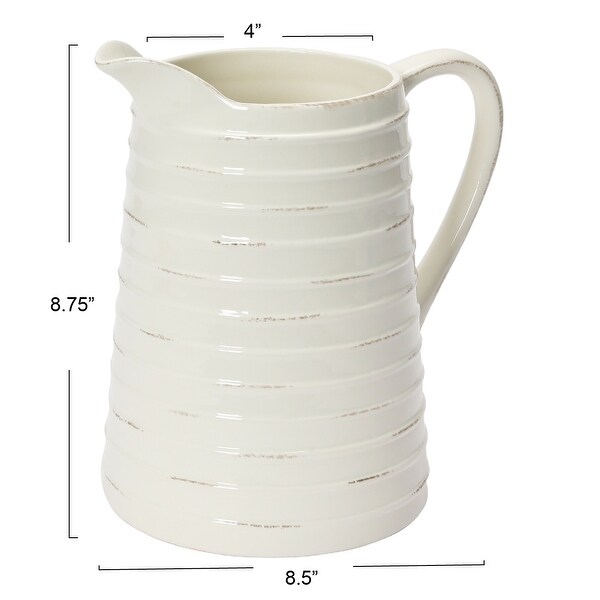 White Ceramic Pitcher