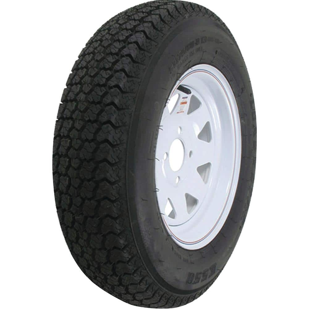 Loadstar ST205/75R-15 KR03 Radial 1820 lb. Load Capacity White with Stripe 15 in. Tire and Wheel Assembly 32395