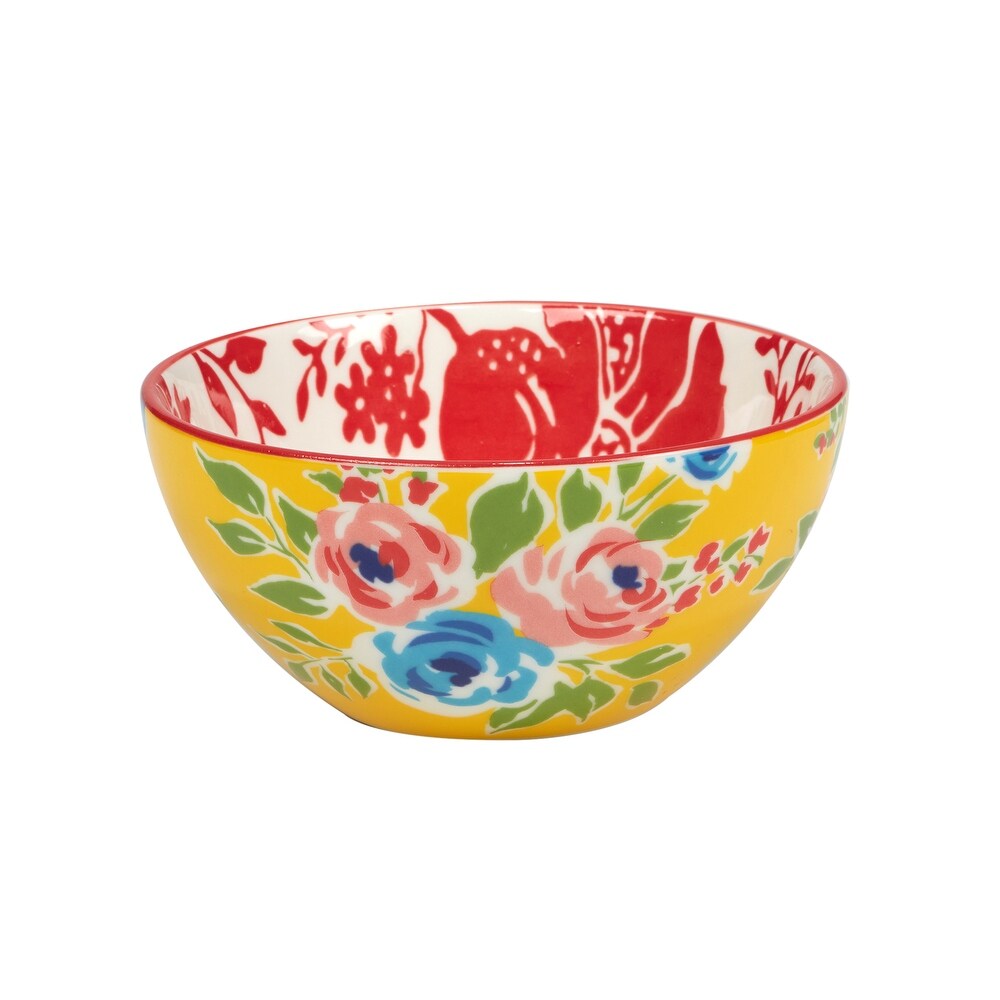 Certified International Damask Floral Assorted Designs  Purpose Bowls  Set of 6