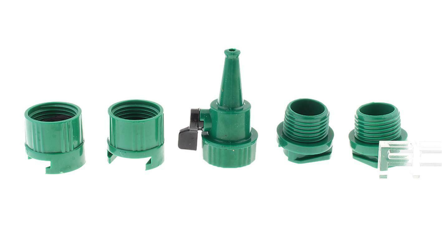 Snap on Garden Hose Connectors with Bonus Nozzle 4 Pack Set with 2 Nozzles