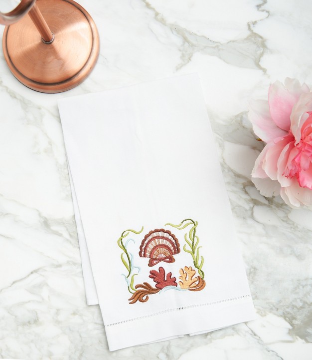 C amp f Home Scallop Shell Woven Kitchen Towel