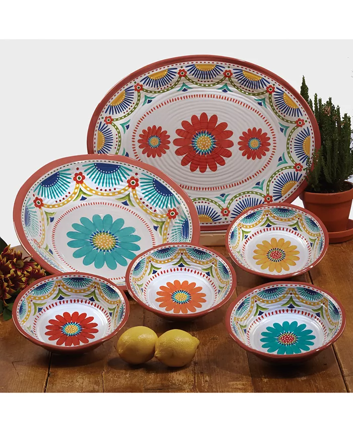 Certified International Vera Cruz Melamine 12 Piece Dinnerware Set