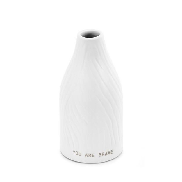 Demdaco Brave Just Because Vase White