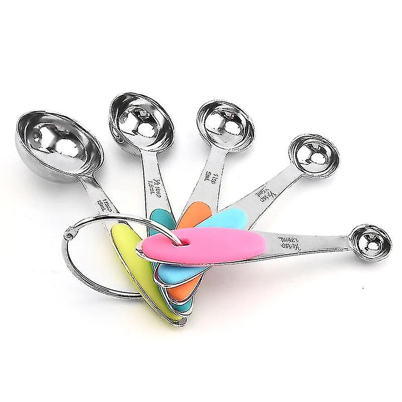 Measuring Cup Set Of 5 Stainless Steel Metal Measure Spoon Cups For Baking Cooking Kitchen