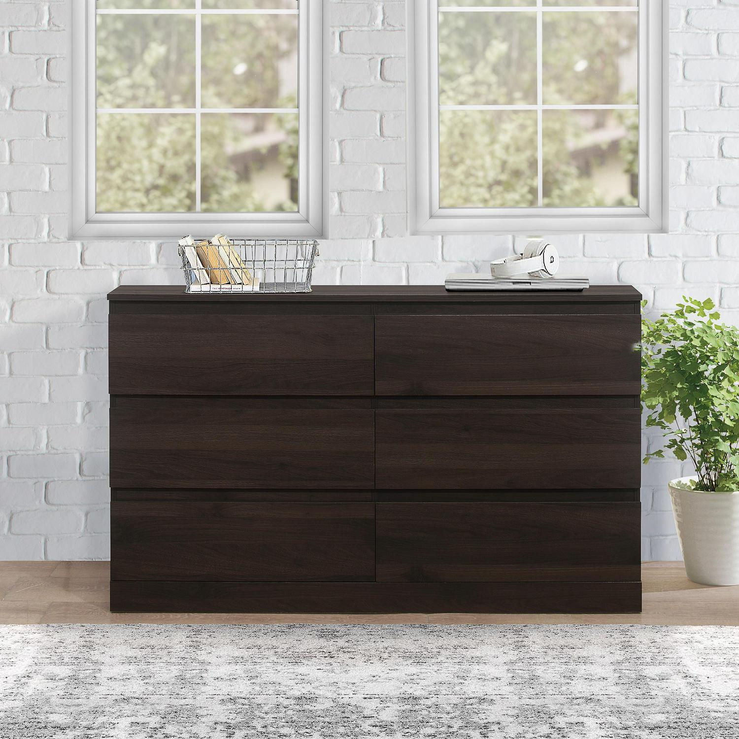 Brindle 6Drawer Horizontal Dresser Espresso Finish by Hillsdale  Crowdfused