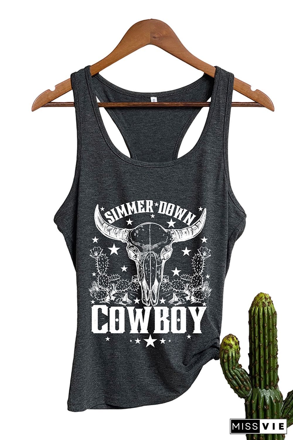 Simmer Down Cowboy Sleeveless Tank Top Wholesale