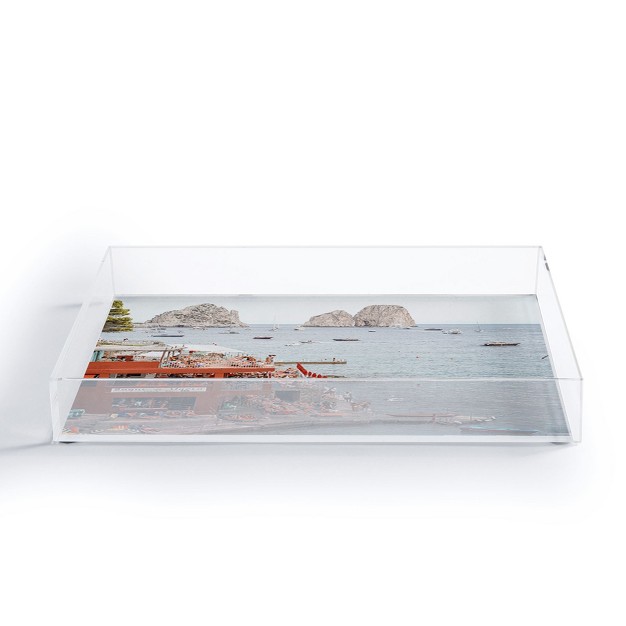 Henrike Schenk Travel Photography Capri Island Summer Acrylic Tray Deny Designs