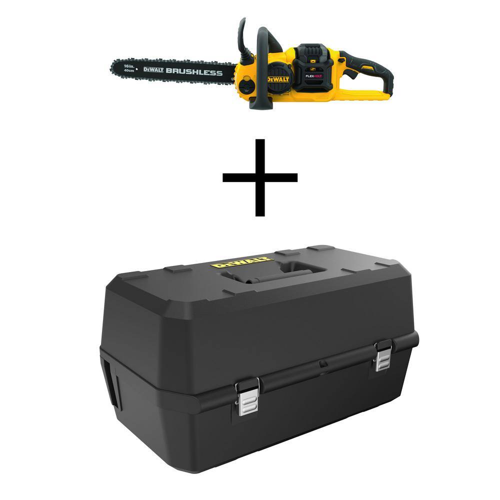 DW 60V MAX 16 in. Brushless Battery Powered Chainsaw Kit with (1) FLEXVOLT 2Ah Battery Charger  Case DCCS670T1W6KBOX