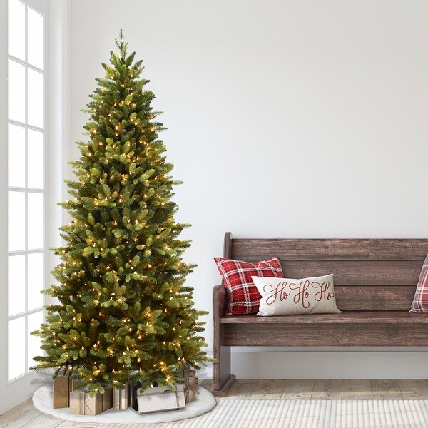 Puleo International 7.5 ft. PreLit Slim Westford Spruce Artificial Christmas Tree