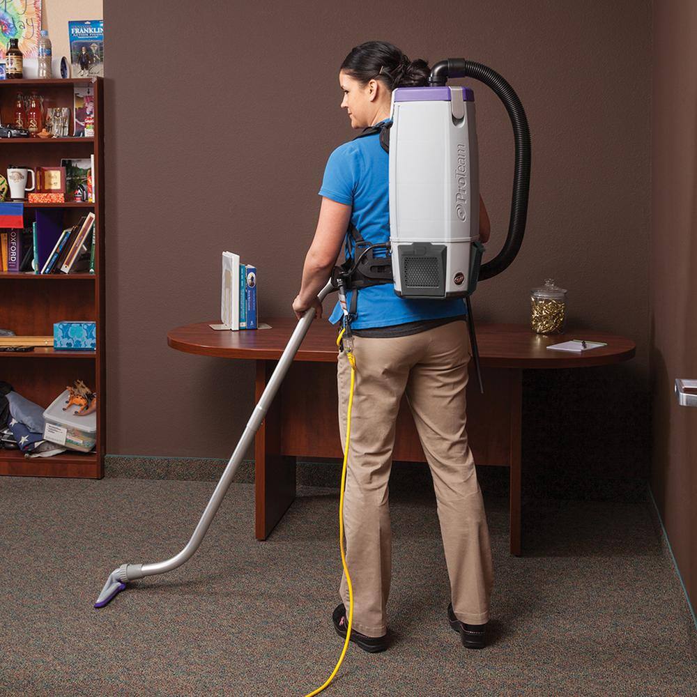 ProTeam Super Coach Pro 10 10 qt. Corded with Xover Multi-Surface 2-Piece Wand Tool Kit Backpack Vacuum 107304