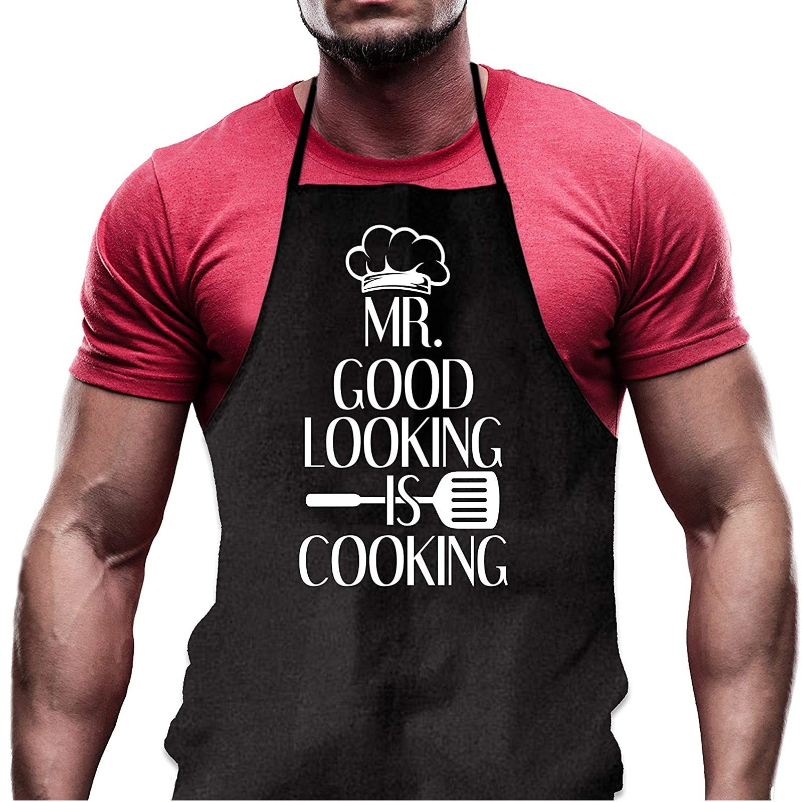 Toteaglile Men are cooking text cute print family apron kitchen apron