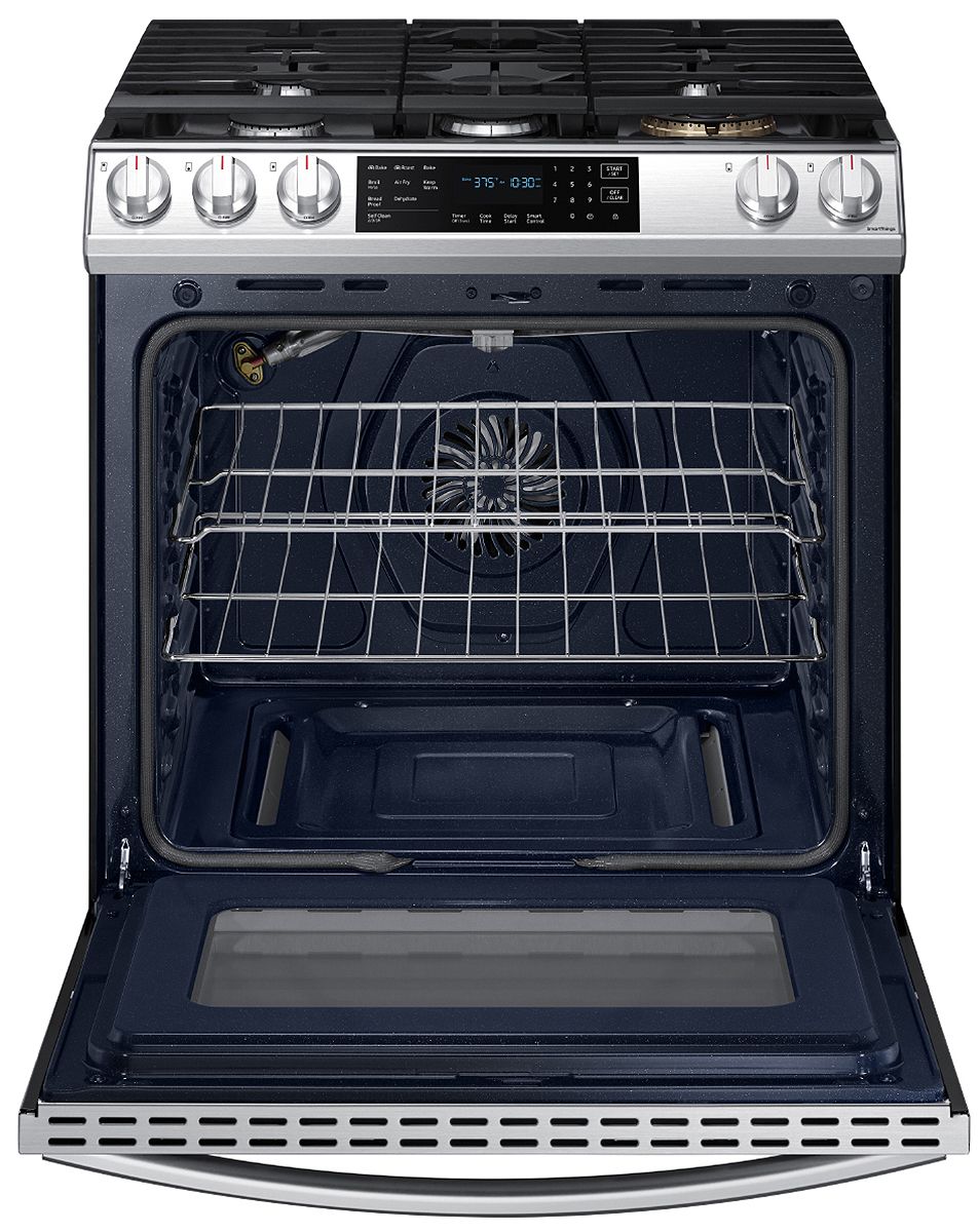  ADA 6 Cu. Ft. Fingerprint Resistant Stainless Steel Front Control Slide-In Gas Range With Air Fry