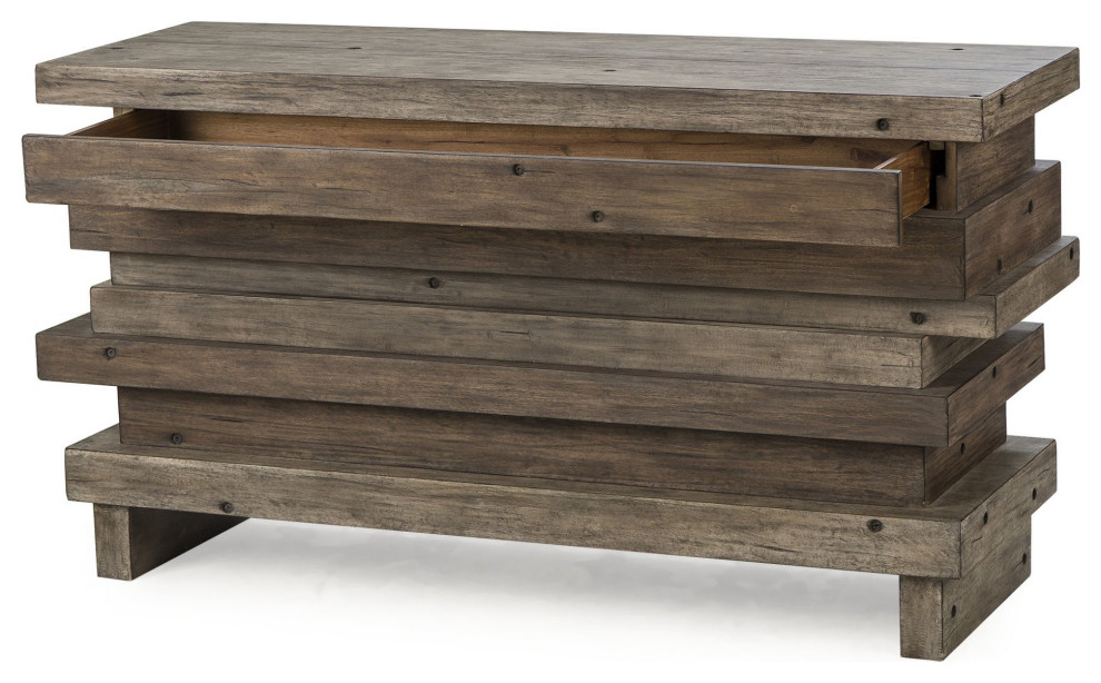 Darrian Console Table   Rustic   Console Tables   by Peachtree Fine Furniture  Houzz