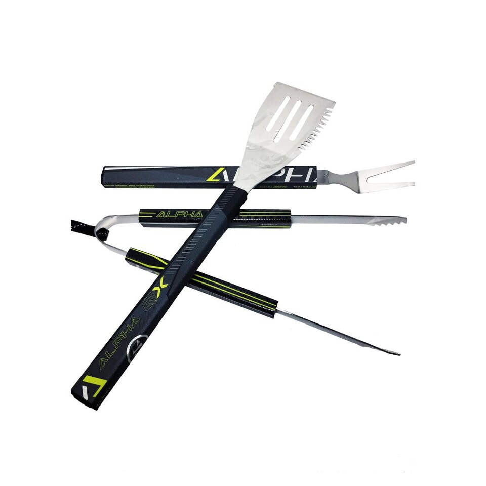 Requipd 3 Piece Hockey Stick BBQ Tool Set