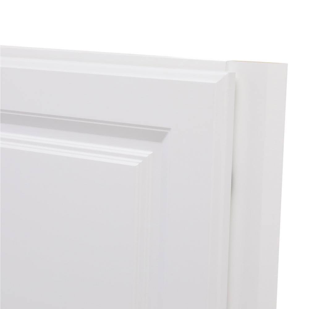 Hampton Bay Hampton Satin White Raised Panel Stock Sink Base Kitchen Cabinet 36 in. W x 34.5 in. D H x 24 in. D KCSB36-SW