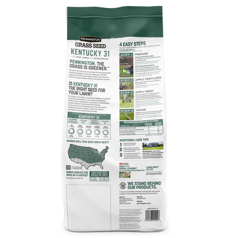 Pennington 7 lbs. KY 31 Fescue Grass Seed 100516051