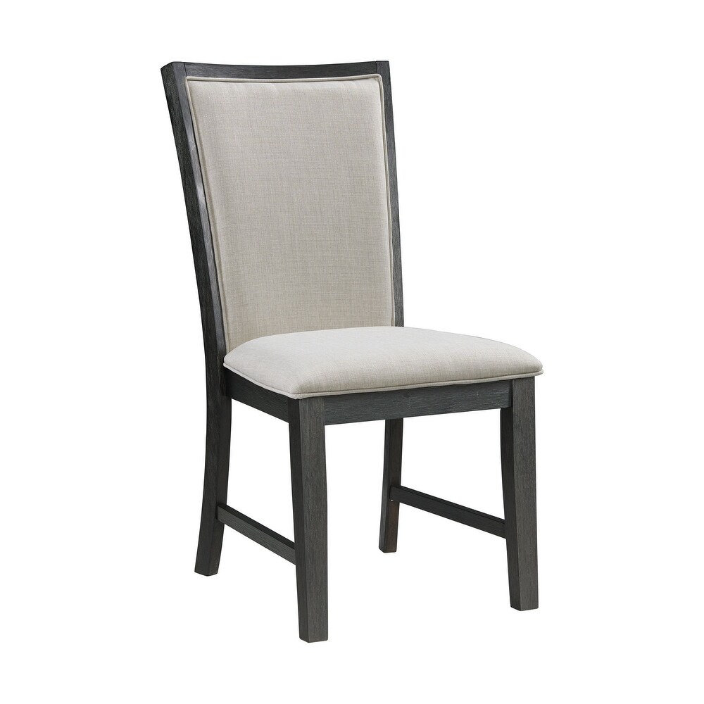 Picket House Furnishings Jasper Dining Slat Back Side Chair Set in Black