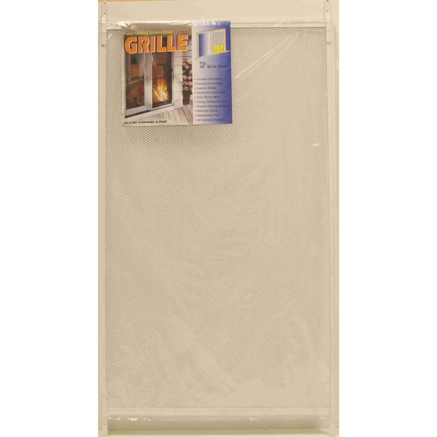 Prime-Line White Aluminum Screen Door Grille 1 pk