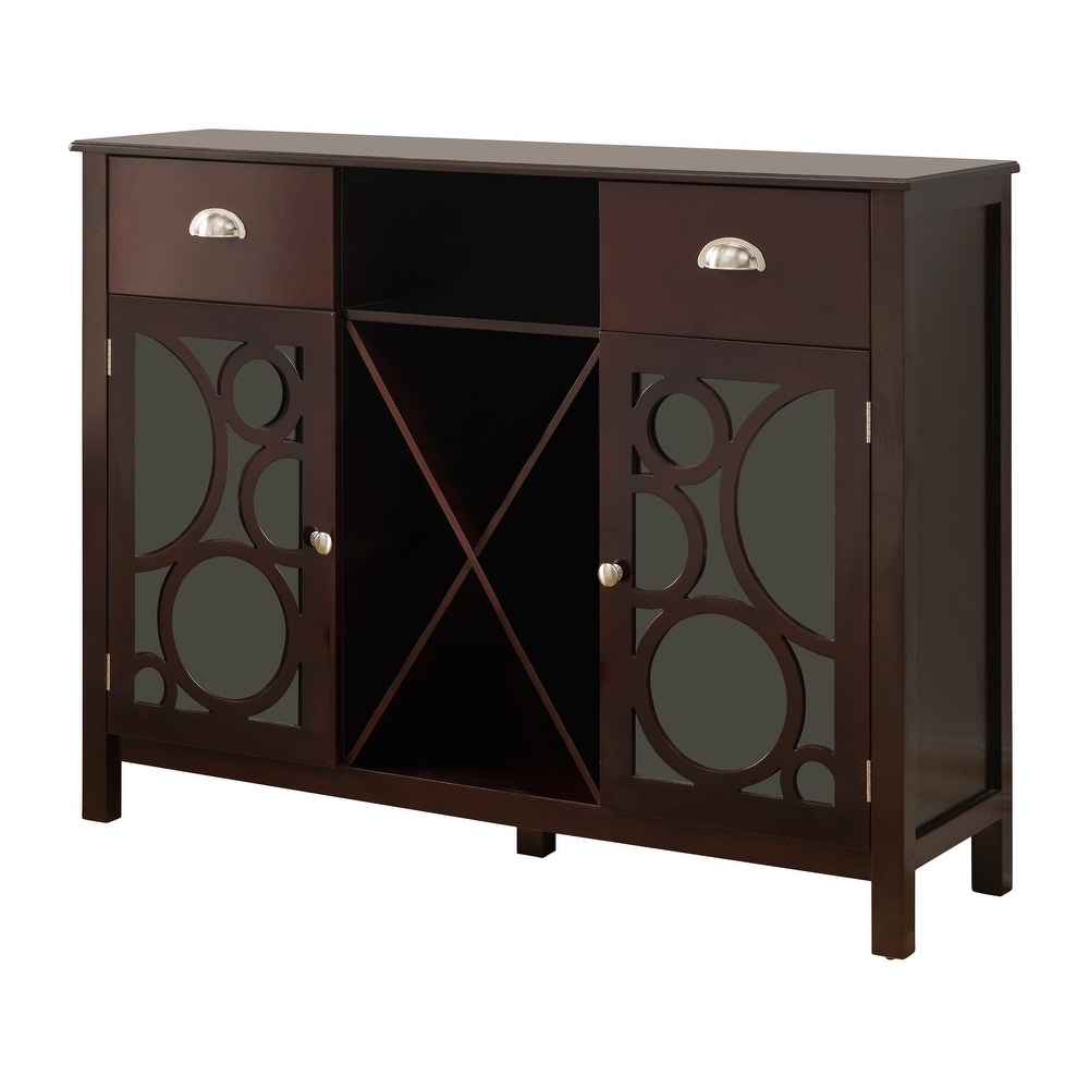 Buffet Server Storage Sideboard Wine Cabinet  Cherry