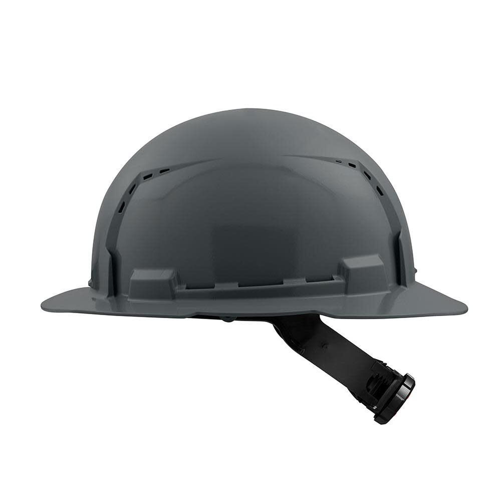 Milwaukee Gray Full Brim Vented Hard Hat with 4pt Ratcheting Suspension Type 1 Class C 48-73-1215 from Milwaukee