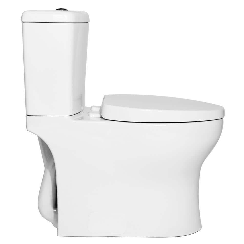 Niagara Stealth Phantom 2Piece 08 GPF Single Flush Elongated Toilet in White Seat Not Included