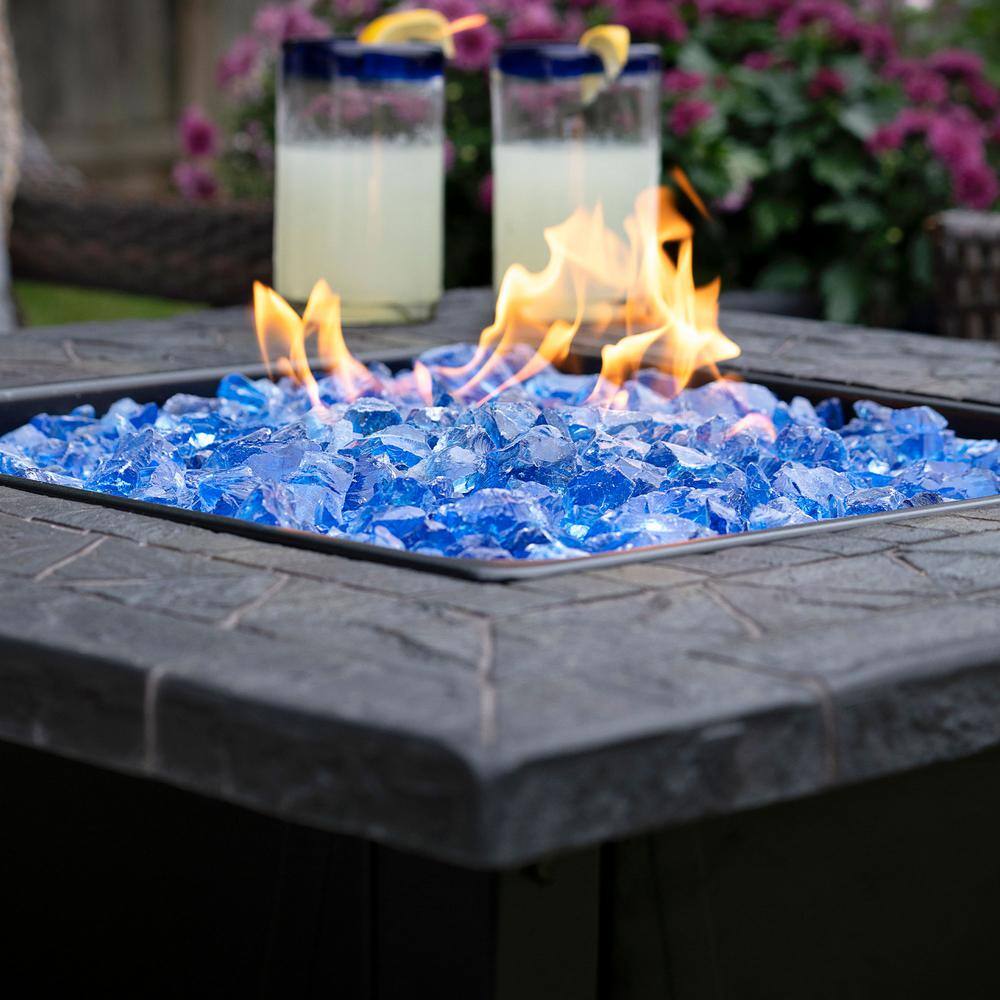 Blue Rhino Endless Summer Outdoor Propane Gas Black Lava Rock Patio Fire Pit GAD1417G