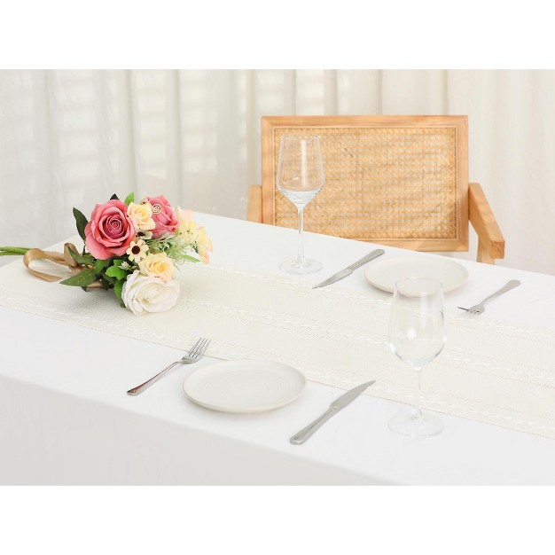 Unique Bargains Dining Party Holiday Tassels Braided Boho Table Runner 1 Pack