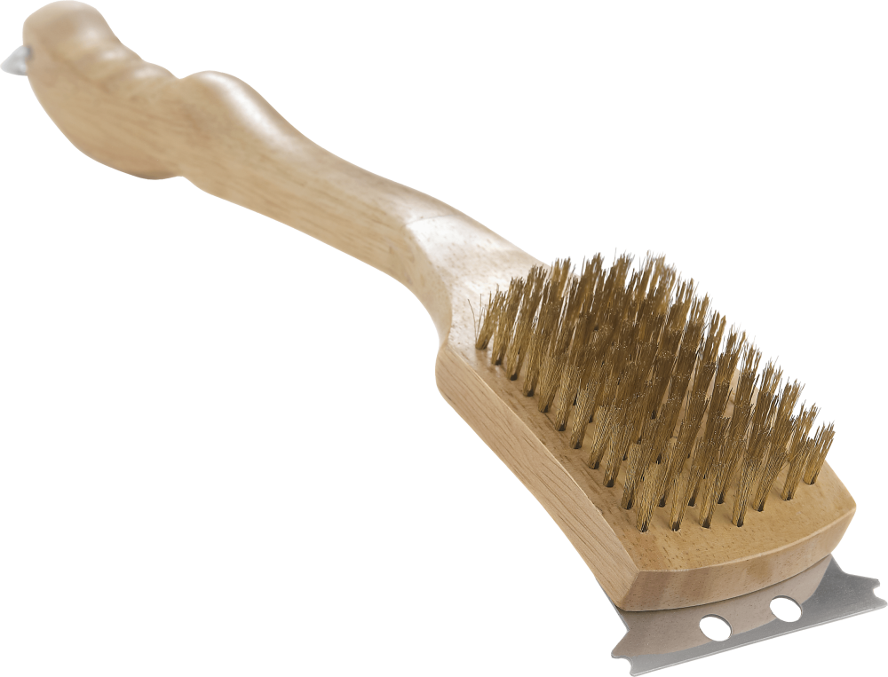 Grill Brush with Brass Bristles ;