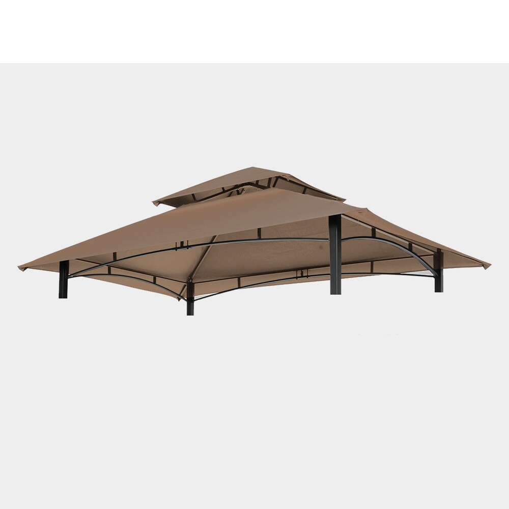 Taupe 8x5 ft Grill Gazebo Canopy with UV Fire Water Protection  Replacement Roof