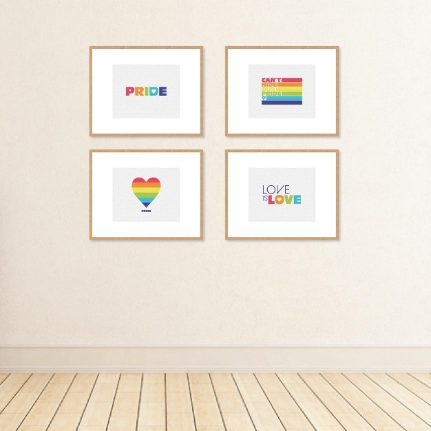 Big Dot Of Happiness Love Is Love Pride Unframed Rainbow Linen Paper Wall Art Set Of 4 Artisms 8 X 10 Inches